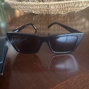 Saint Laurent Black Cat-Eye Sunglasses